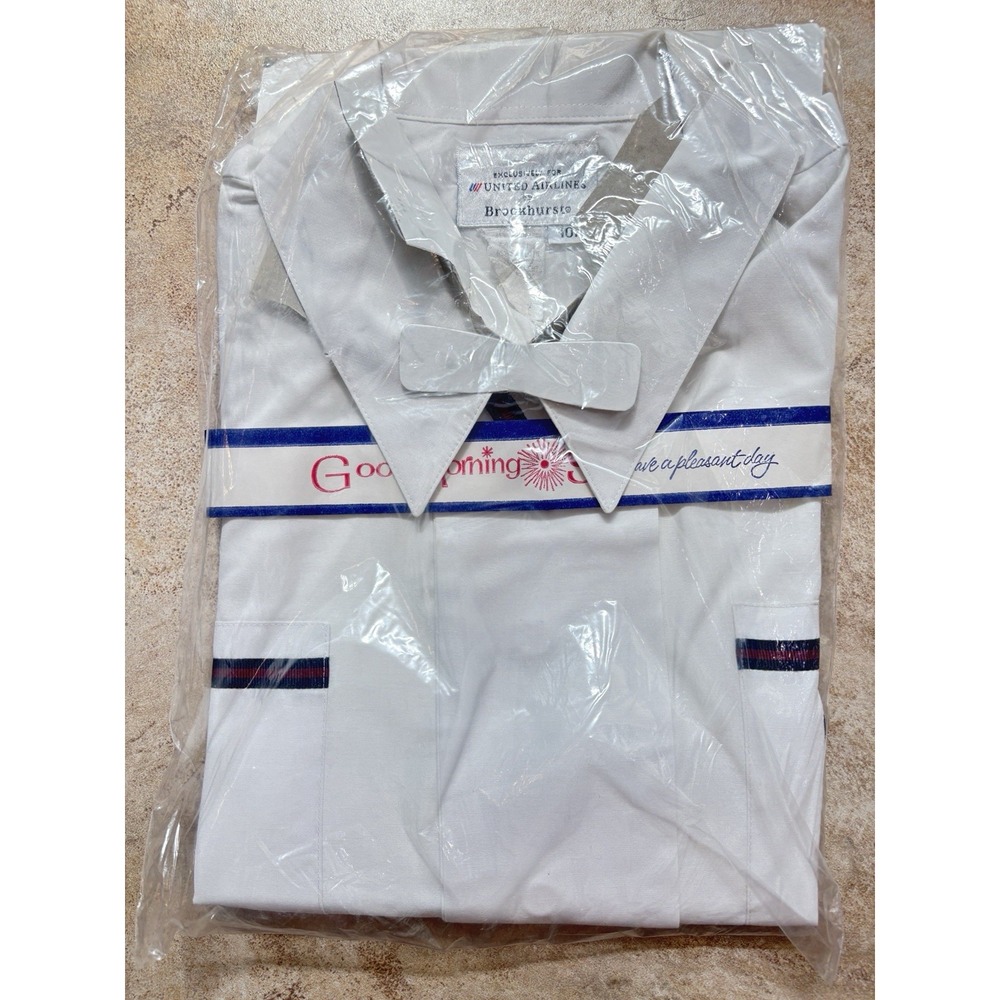 Vintage United Airlines Flight Attendant Uniform Shirt Blouse 10R Brookhurst
